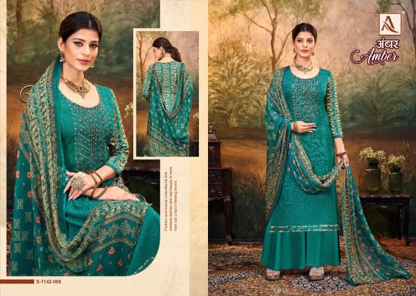 Alok Amber 9 Fancy Rayon Embroidery Designer Dress Material